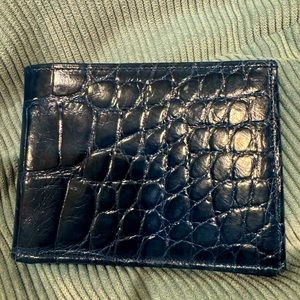 TRAFALGAR MENS BIFOLD ALLIGATOR WALLET